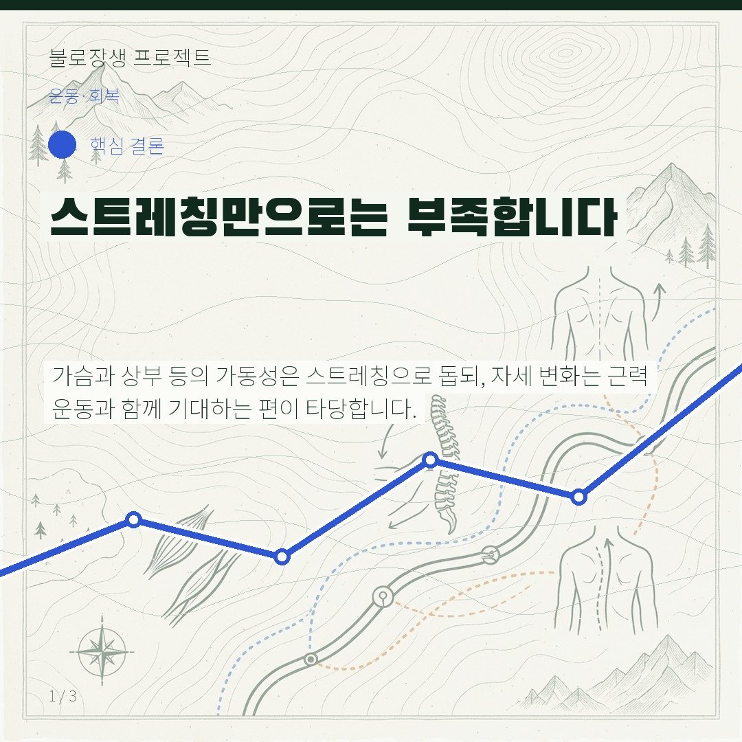 스트레칭만으로는 부족합니다