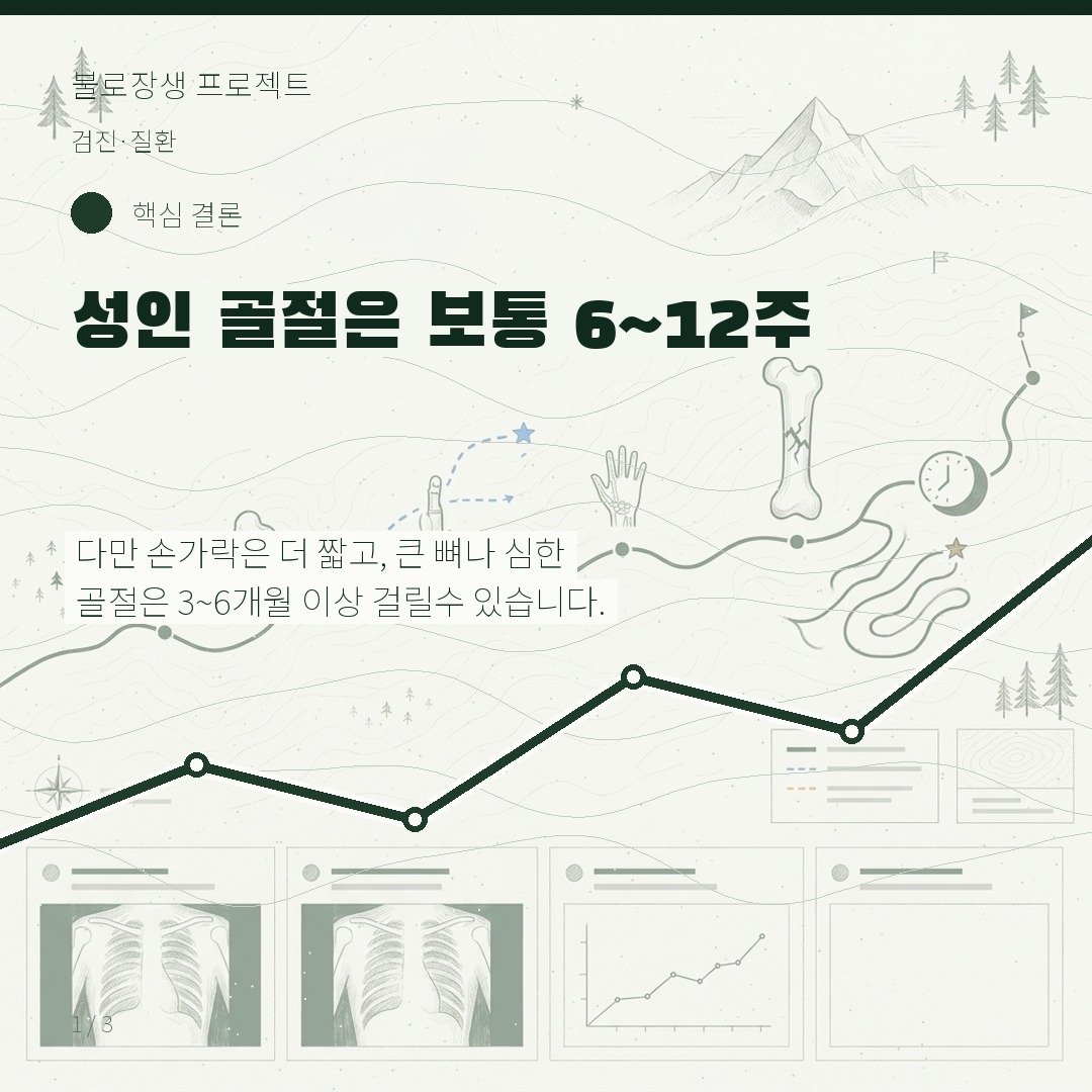 성인 골절은 보통 6~12주