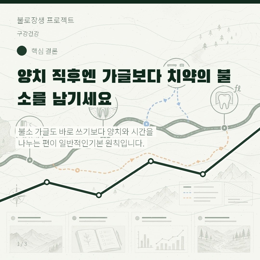 양치 직후엔 가글보다 치약의 불소를 남기세요