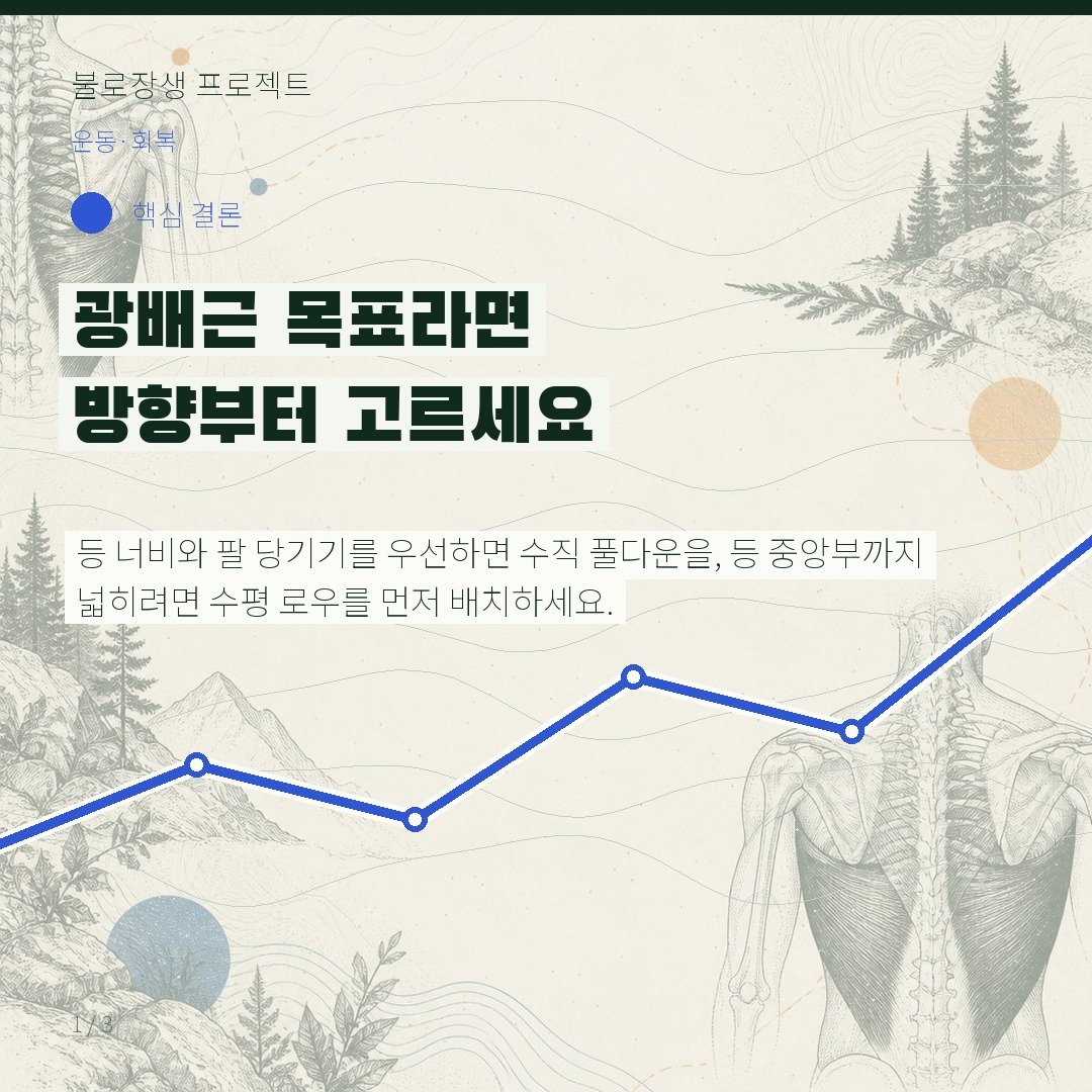 광배근 목표라면 방향부터 고르세요