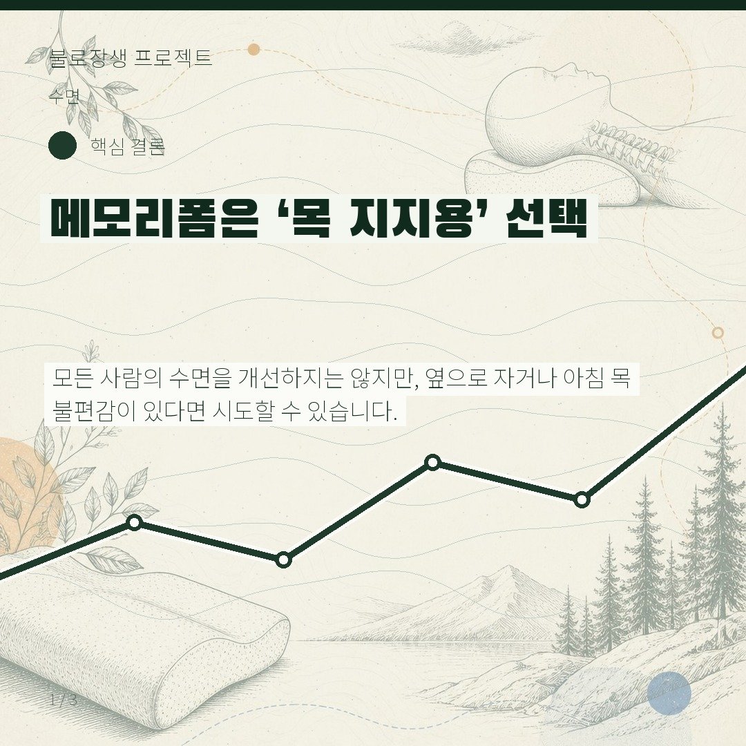 메모리폼은 ‘목 지지용’ 선택