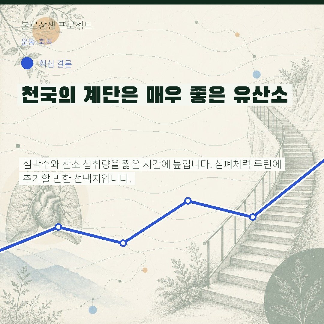 천국의 계단은 매우 좋은 유산소
