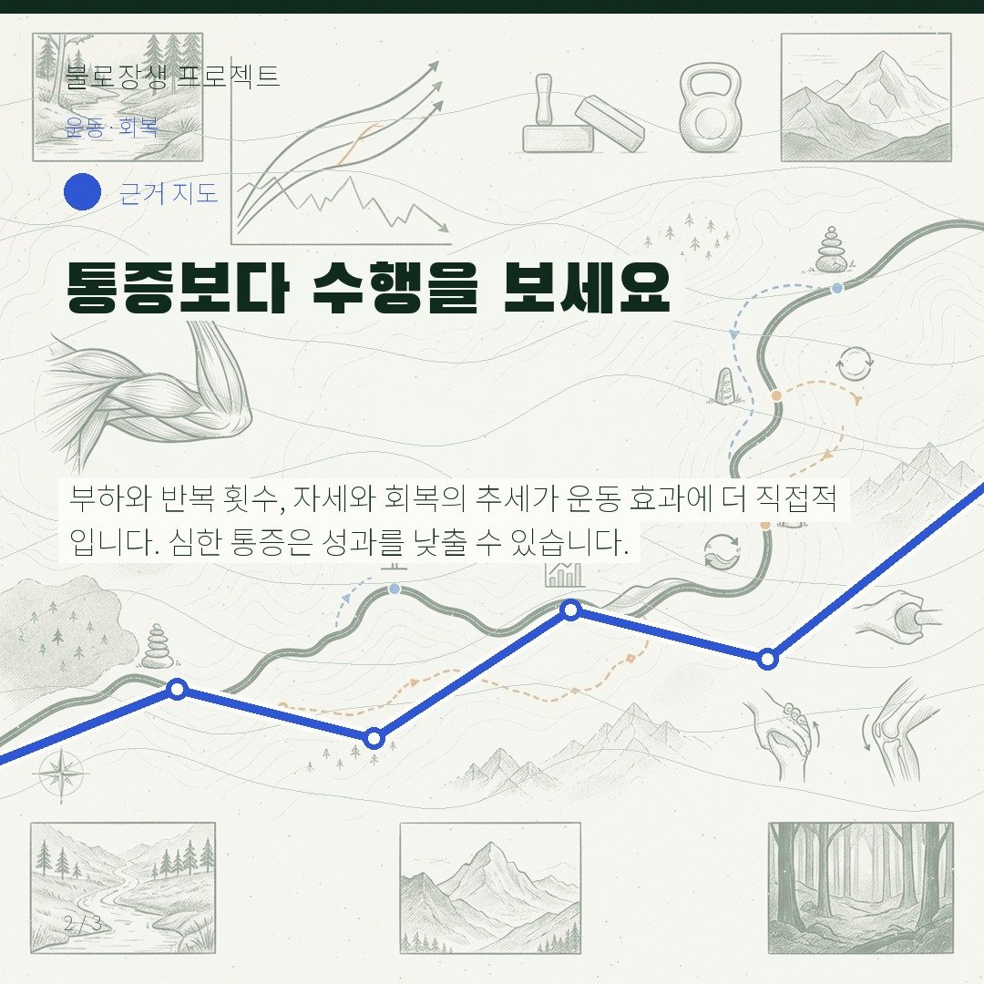통증보다 수행을 보세요