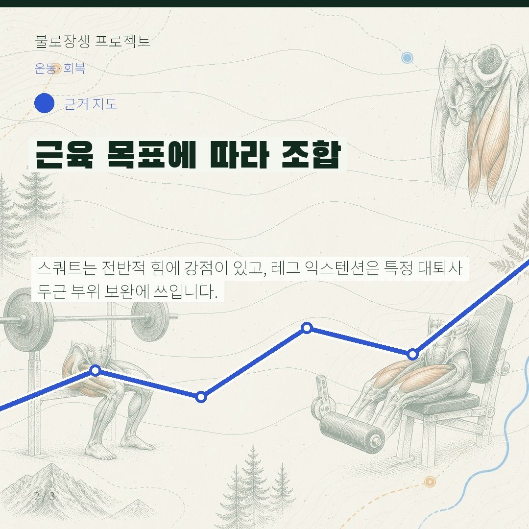 근육 목표에 따라 조합