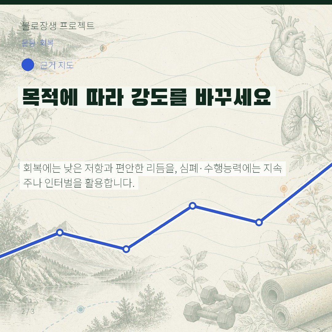 목적에 따라 강도를 바꾸세요