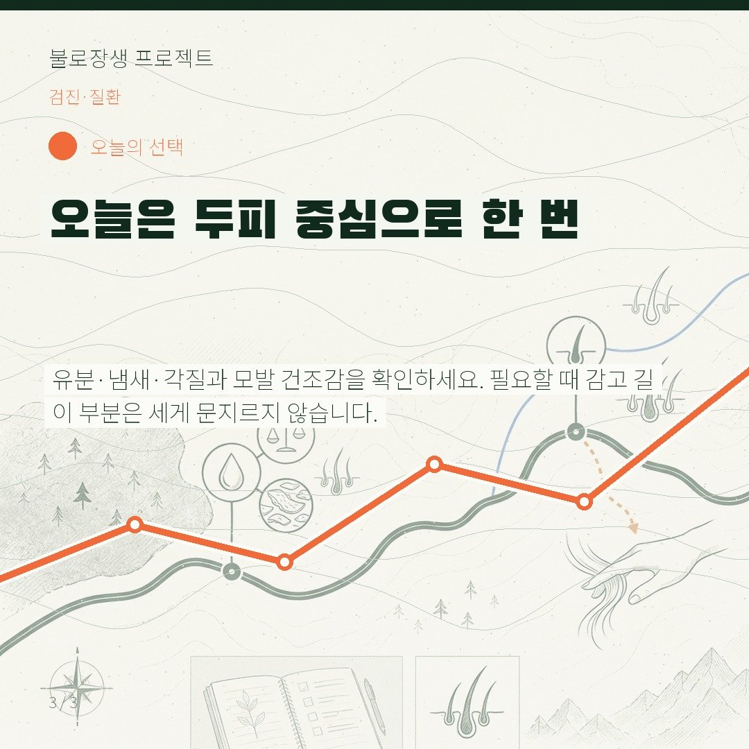 오늘은 두피 중심으로 한 번