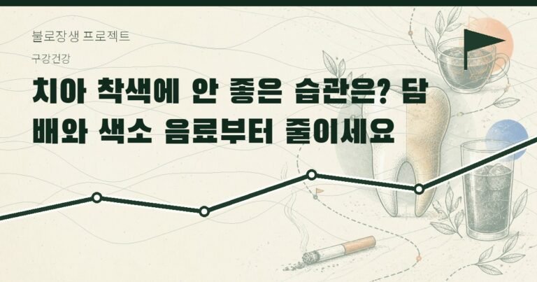 치아 착색에 안 좋은 습관은? 담배와 색소 음료부터 줄이세요