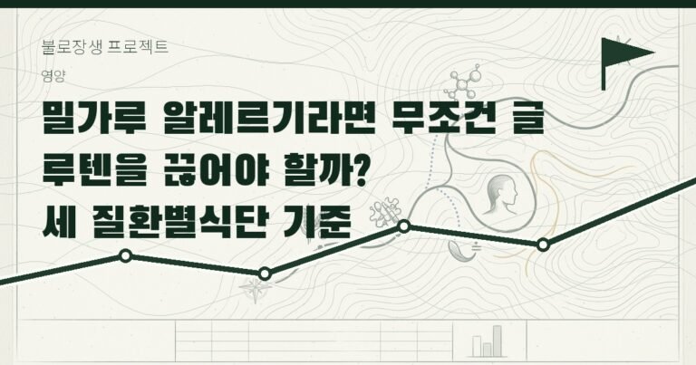 밀가루 알레르기라면 무조건 글루텐을 끊어야 할까? 세 질환별 식단 기준