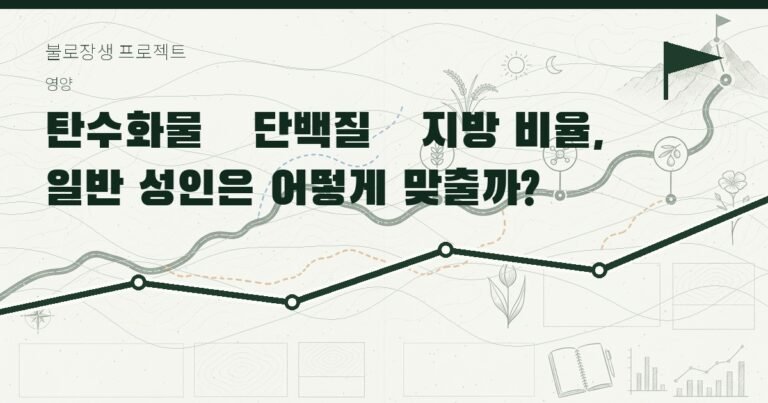 탄수화물·단백질·지방 비율, 일반 성인은 어떻게 맞출까?