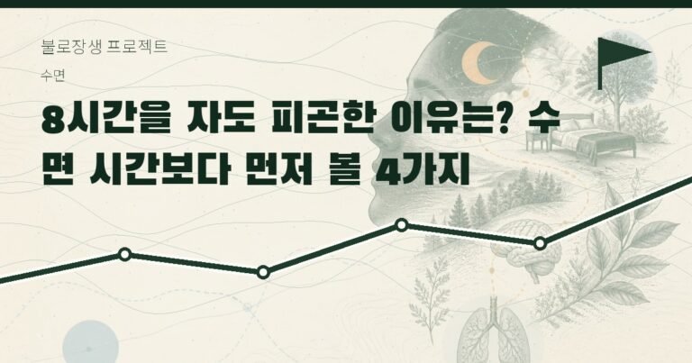 8시간을 자도 피곤한 이유는? 수면 시간보다 먼저 볼 4가지