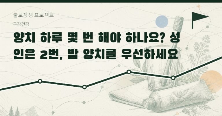 양치 하루 몇 번 해야 하나요? 성인은 2번, 밤 양치를 우선하세요