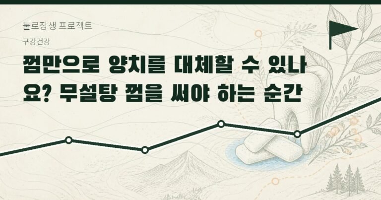 껌만으로 양치를 대체할 수 있나요? 무설탕 껌을 써야 하는 순간
