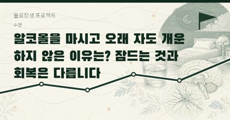 알코올을 마시고 오래 자도 개운하지 않은 이유는? 잠드는 것과 회복은 다릅니다